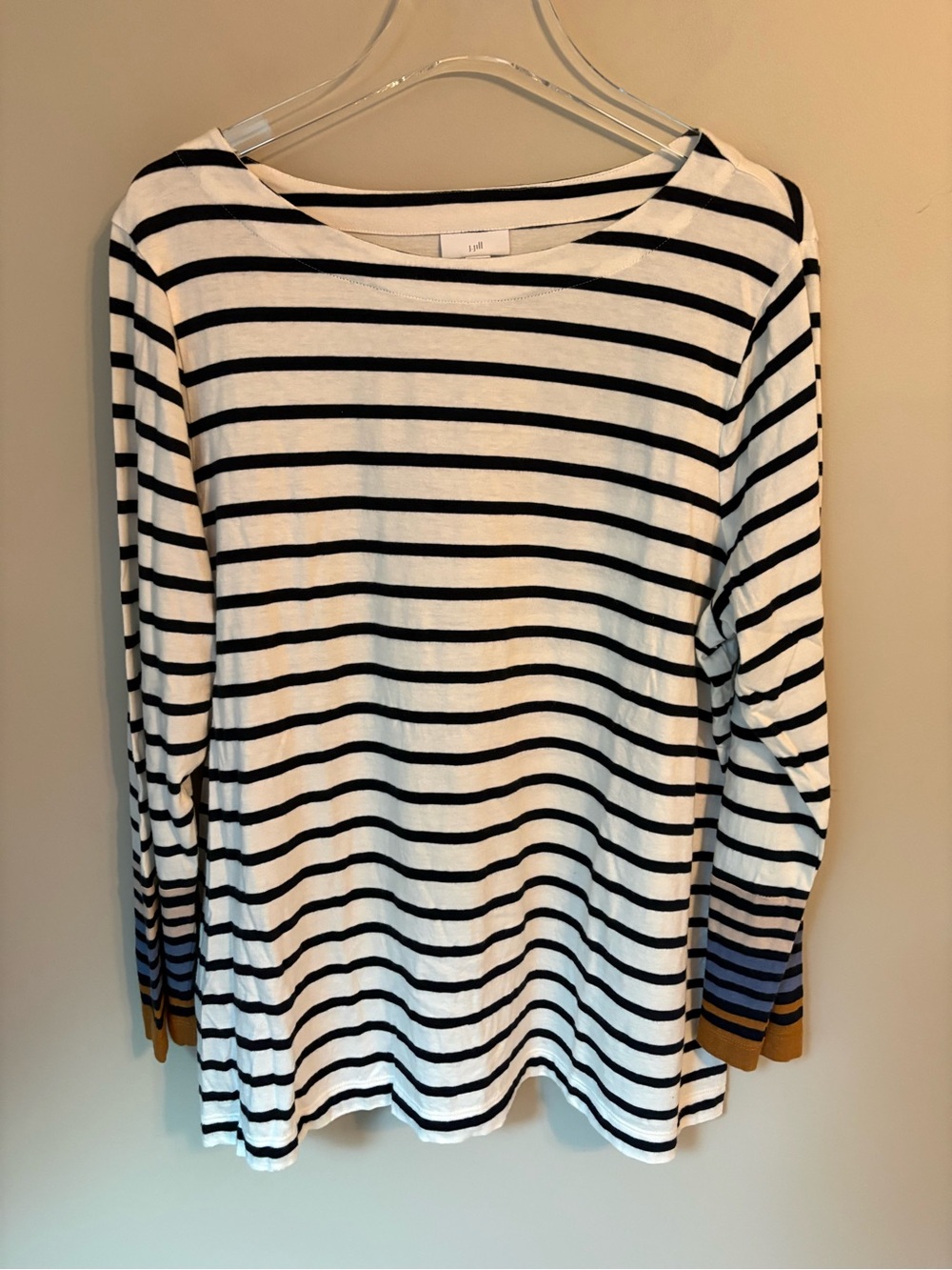 J. Jill Striped Long-Sleeve Boatneck Top | Women's XLP